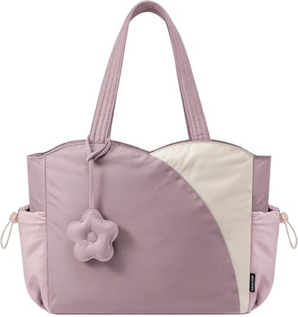 Tote Bag for Women, Puffer Work Bags with Zipper for Daily Travel College, Teacher Nurse Handbags with Laptop Sleeve