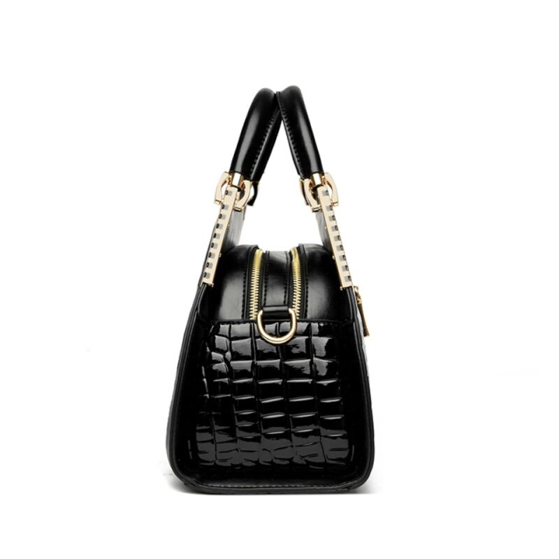 Leather Women’s Handbag – Designer Shoulder & Crossbody Bag with Two-Layer Hobo Style - Image 7